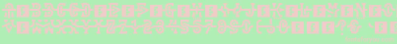 Interlock Font – Pink Fonts on Green Background