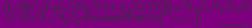 Annabelantiquescript-Schriftart – Schwarze Schriften auf violettem Hintergrund