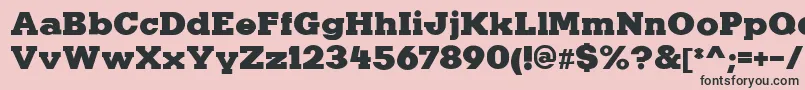 KaineRegular Font – Black Fonts on Pink Background
