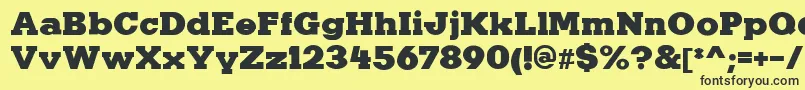 KaineRegular Font – Black Fonts on Yellow Background