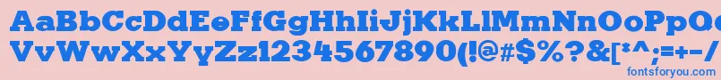 KaineRegular Font – Blue Fonts on Pink Background