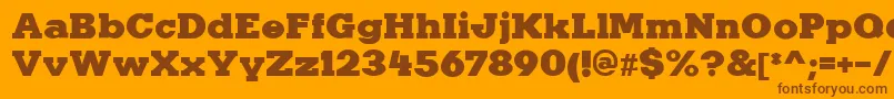 KaineRegular Font – Brown Fonts on Orange Background