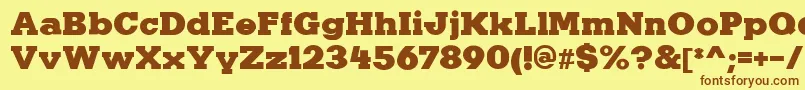 KaineRegular Font – Brown Fonts on Yellow Background