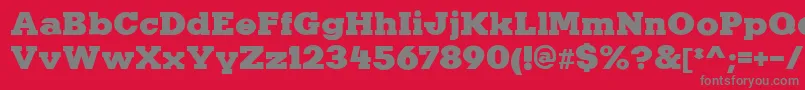 KaineRegular Font – Gray Fonts on Red Background