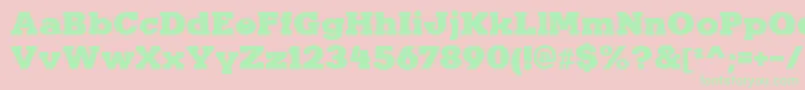 KaineRegular Font – Green Fonts on Pink Background