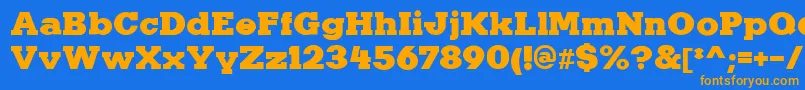 KaineRegular Font – Orange Fonts on Blue Background