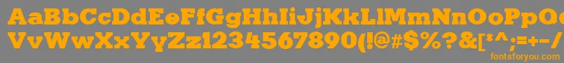 KaineRegular Font – Orange Fonts on Gray Background