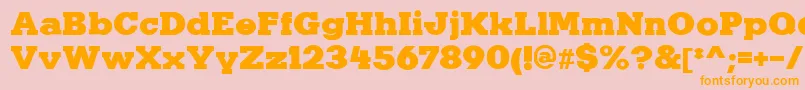 KaineRegular Font – Orange Fonts on Pink Background