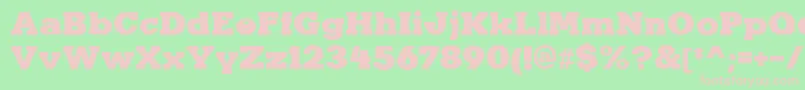 KaineRegular Font – Pink Fonts on Green Background