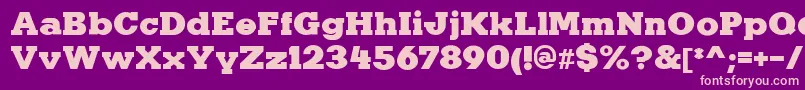 KaineRegular Font – Pink Fonts on Purple Background