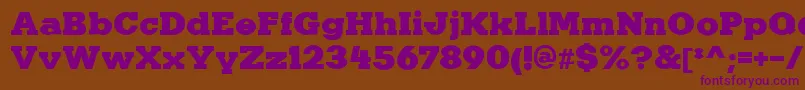 KaineRegular Font – Purple Fonts on Brown Background