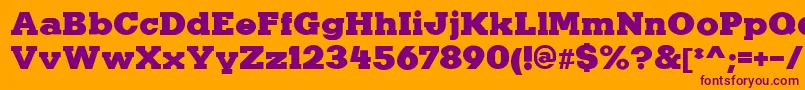 KaineRegular Font – Purple Fonts on Orange Background