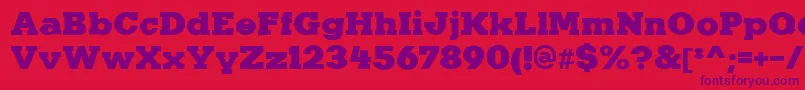 KaineRegular-Schriftart – Violette Schriften auf rotem Hintergrund