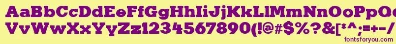 KaineRegular Font – Purple Fonts on Yellow Background