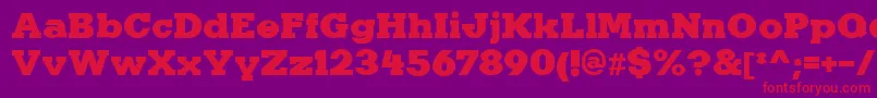 KaineRegular Font – Red Fonts on Purple Background