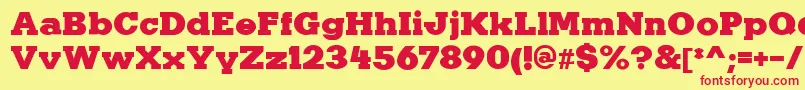 KaineRegular Font – Red Fonts on Yellow Background