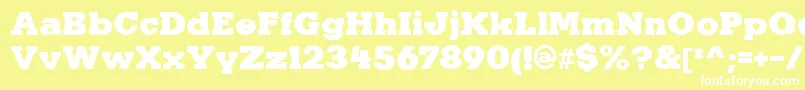 KaineRegular Font – White Fonts on Yellow Background