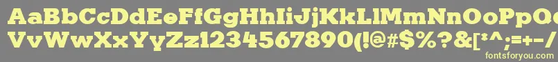 KaineRegular Font – Yellow Fonts on Gray Background