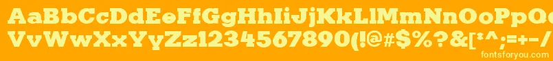 KaineRegular Font – Yellow Fonts on Orange Background