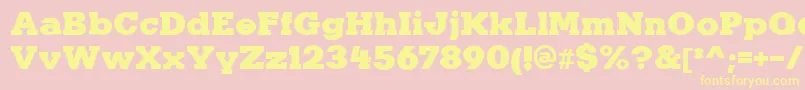 KaineRegular Font – Yellow Fonts on Pink Background