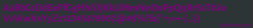 Шрифт LunasansBold – фиолетовые шрифты на чёрном фоне