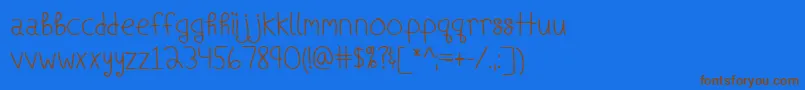 ShipsInTheNightBold Font – Brown Fonts on Blue Background