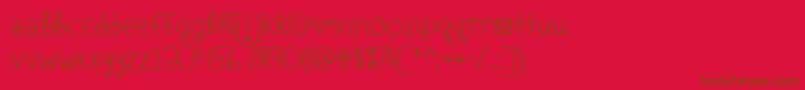 ShipsInTheNightBold Font – Brown Fonts on Red Background
