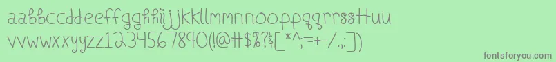 フォントShipsInTheNightBold – 緑の背景に灰色の文字