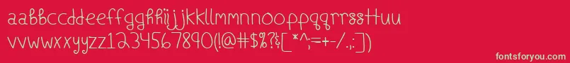 ShipsInTheNightBold Font – Green Fonts on Red Background