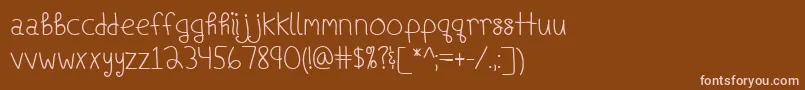 ShipsInTheNightBold Font – Pink Fonts on Brown Background