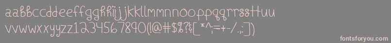 フォントShipsInTheNightBold – 灰色の背景にピンクのフォント