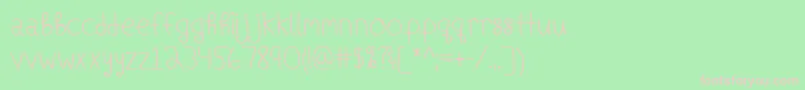 ShipsInTheNightBold Font – Pink Fonts on Green Background