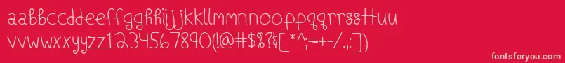 ShipsInTheNightBold Font – Pink Fonts on Red Background