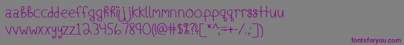ShipsInTheNightBold Font – Purple Fonts on Gray Background