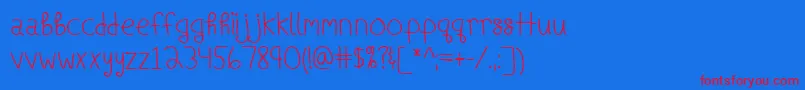ShipsInTheNightBold Font – Red Fonts on Blue Background