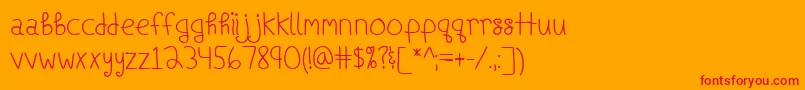 フォントShipsInTheNightBold – オレンジの背景に赤い文字