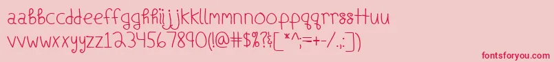 ShipsInTheNightBold Font – Red Fonts on Pink Background