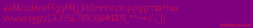 フォントShipsInTheNightBold – 紫の背景に赤い文字