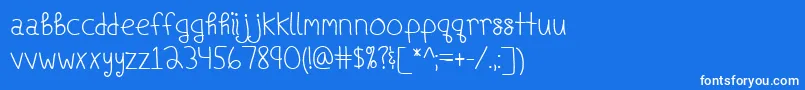 ShipsInTheNightBold Font – White Fonts on Blue Background