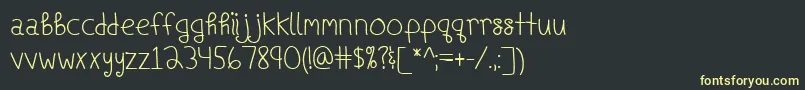 ShipsInTheNightBold Font – Yellow Fonts on Black Background