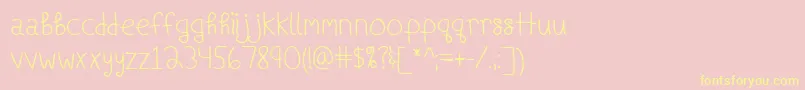 ShipsInTheNightBold Font – Yellow Fonts on Pink Background