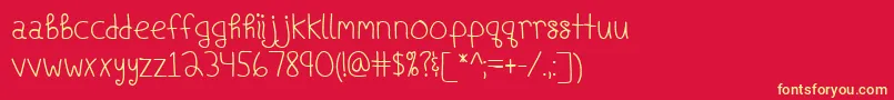 ShipsInTheNightBold Font – Yellow Fonts on Red Background