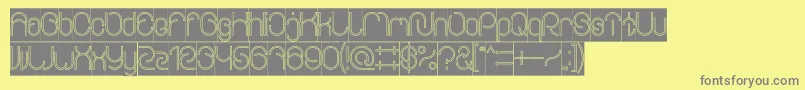Saiba mais sobre a fonte EverythingOutlinedInverse Fonte EverythingOutlinedInverse – fontes cinzas em um fundo amarelo