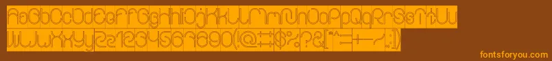 EverythingOutlinedInverse Font – Orange Fonts on Brown Background