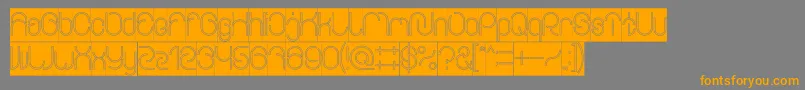 EverythingOutlinedInverse Font – Orange Fonts on Gray Background