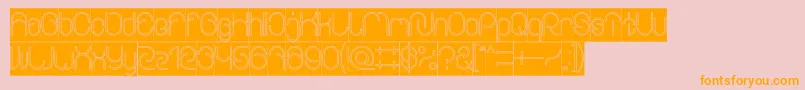 EverythingOutlinedInverse Font – Orange Fonts on Pink Background