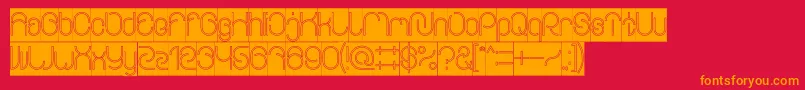 EverythingOutlinedInverse Font – Orange Fonts on Red Background