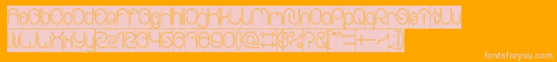 EverythingOutlinedInverse Font – Pink Fonts on Orange Background