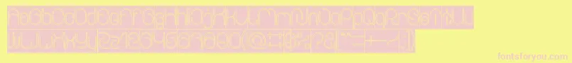 EverythingOutlinedInverse Font – Pink Fonts on Yellow Background