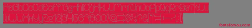 EverythingOutlinedInverse Font – Red Fonts on Gray Background